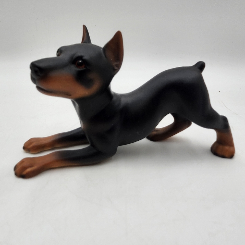 Vintage Goebel W. Germany porcelain Doberman Pinscher figurine glossy realistic